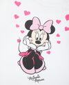 Maglietta svasata con stampa Minnie in cotone elasticizzato neonata
