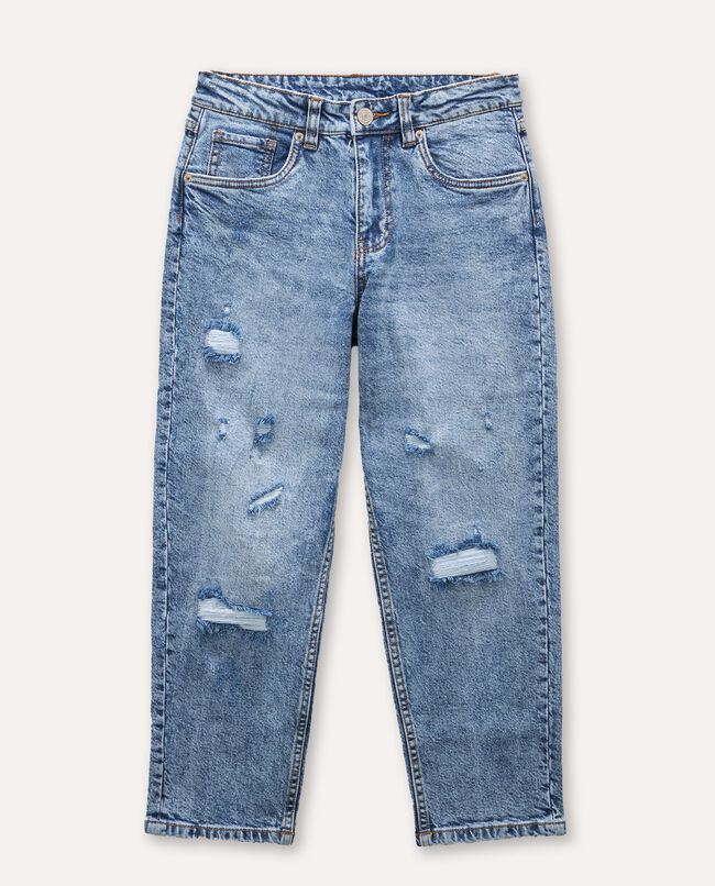 Jeans ripped in cotone stretch ragazzo carousel 0