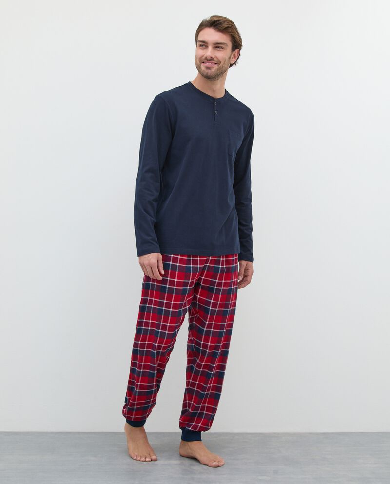 Pantalone pigiama in flanella di puro cotone uomo cover