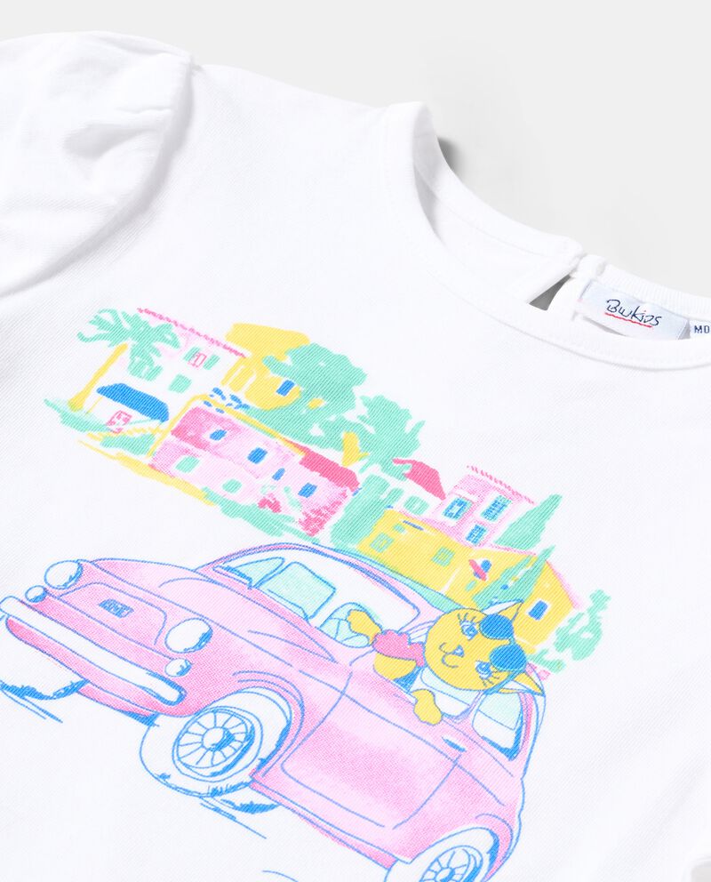 T-shirt in cotone con maniche puffi neonata single tile 1 