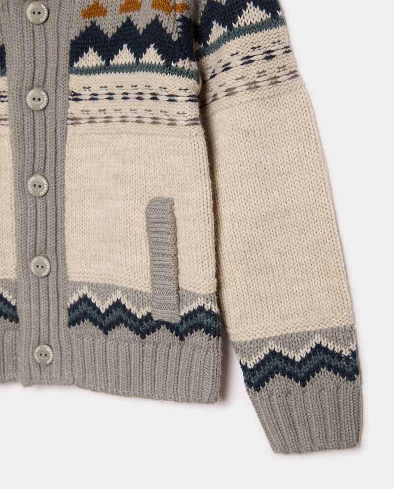 Cardigan in misto lana con bottoni bambinodouble bordered 1 lana