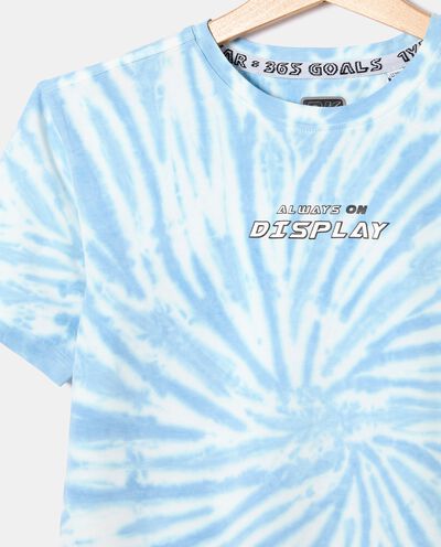 T-shirt girocollo tie-dye in cotone elasticizzato ragazzo detail 1