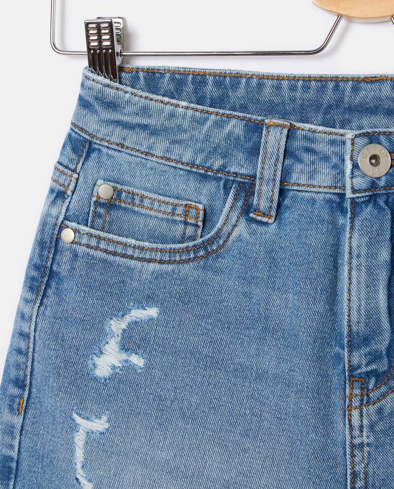 Shorts ragazza in jeans single tile 1 cotone
