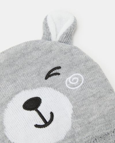 Berretto in tricot con applicazione orecchie neonato detail 1