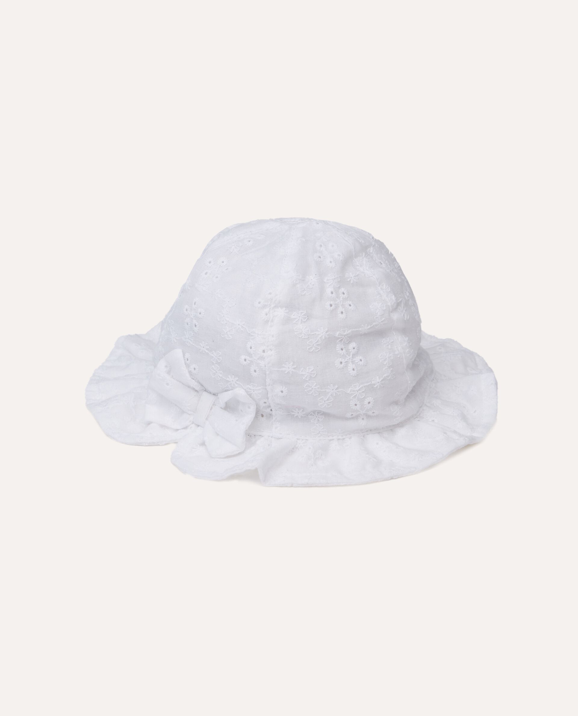 Cappello in puro cotone sangallo neonata
