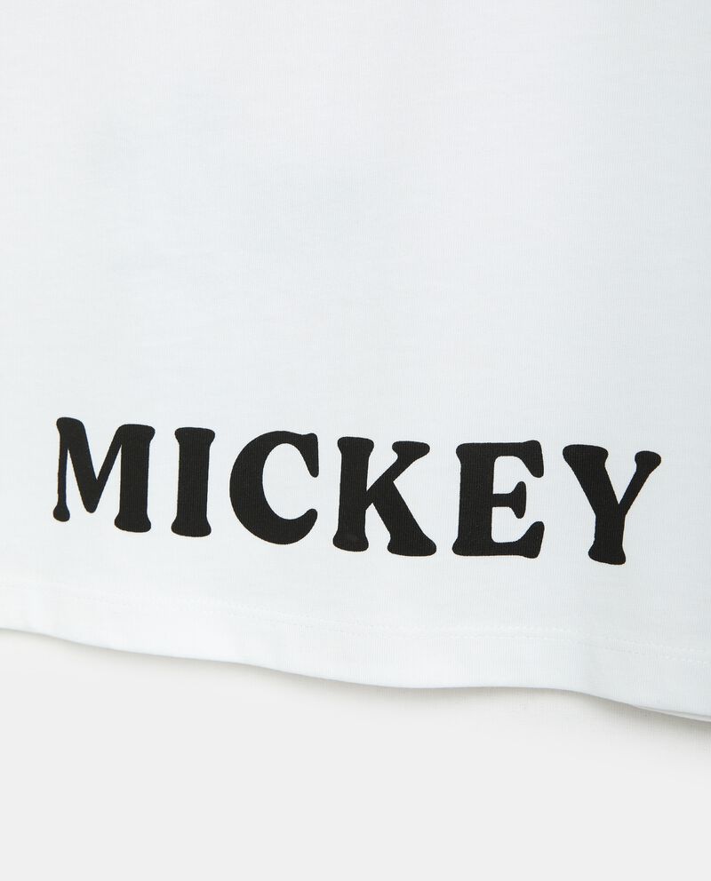T-shirt con stampa Minnie e Mickey in puro cotone bambina single tile 1 cotone