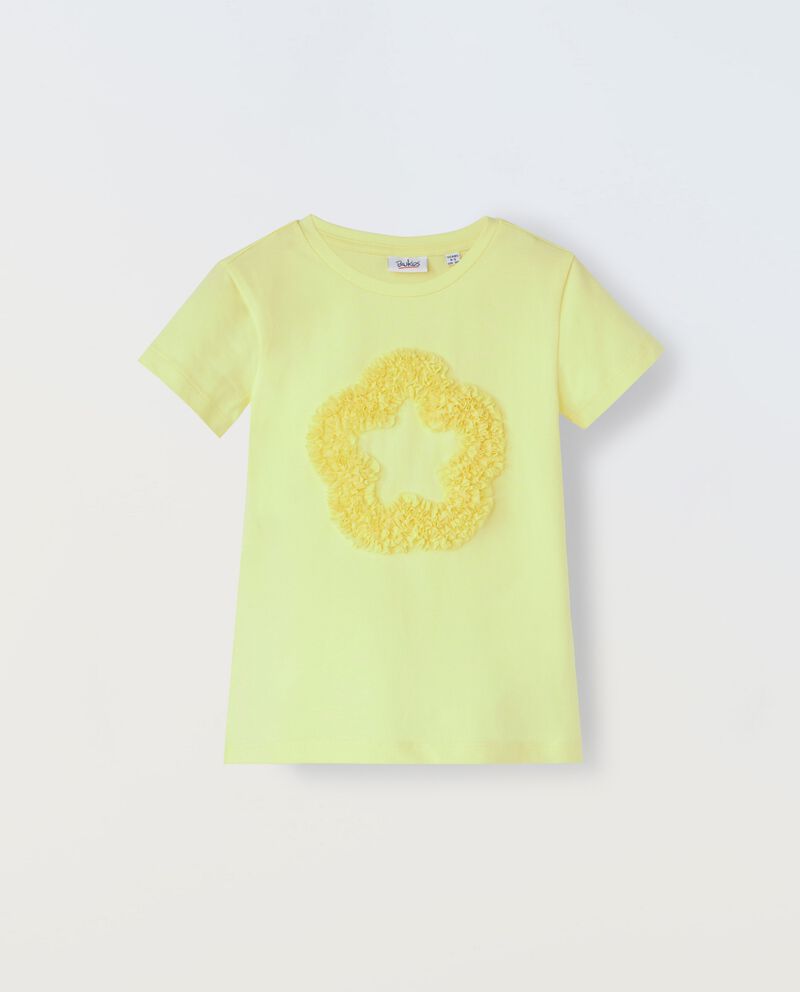 T-shirt in puro cotone con applicazioni bambinadouble bordered 0 