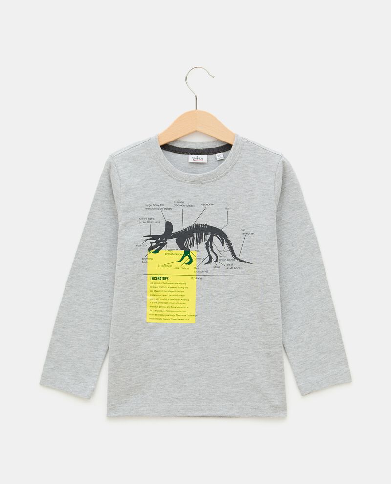 T-shirt con stampa in cotone organico bambino single tile 0 