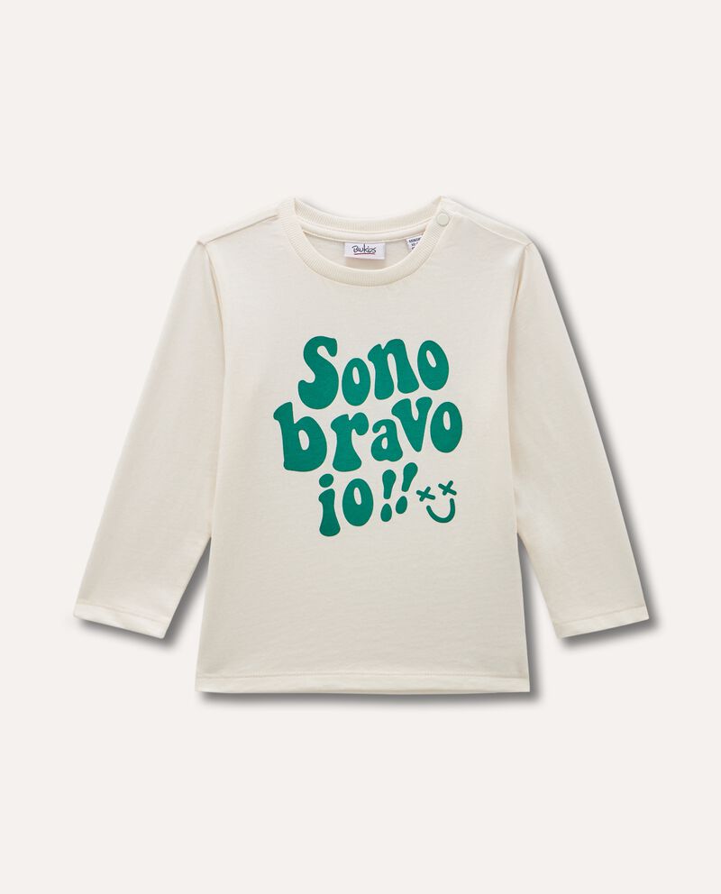 T-shirt in cotone stretch a maniche lunghe neonatodouble bordered 0 