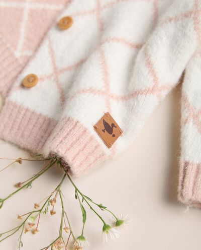 Cardigan in maglia doppiato misto lana IANA neonata detail 1