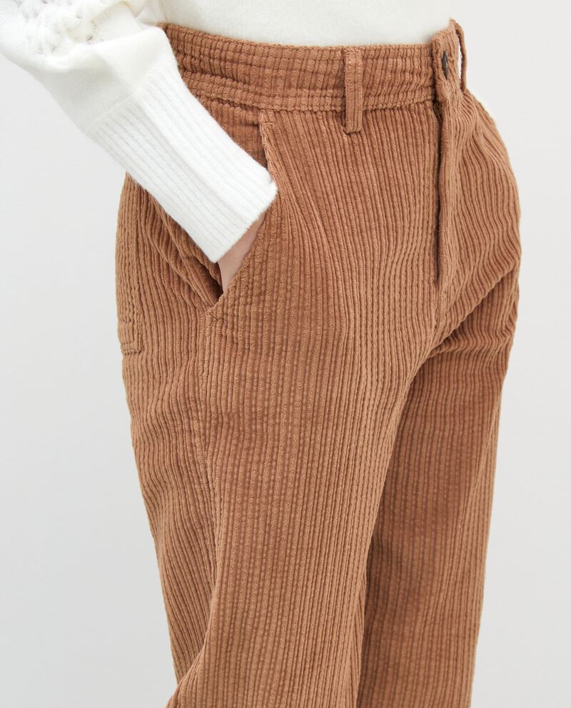 Pantaloni in velluto a coste di puro cotone donna single tile 2 cotone