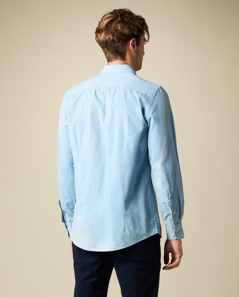 Camicia in jeans uomo single tile 1 cotone