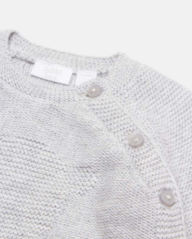 Cardigan in maglia con bottoni in puro cotone neonato single tile 1 