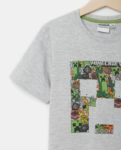 T-shirt con stampa Minecraft in jersey di cotone bambino detail 1