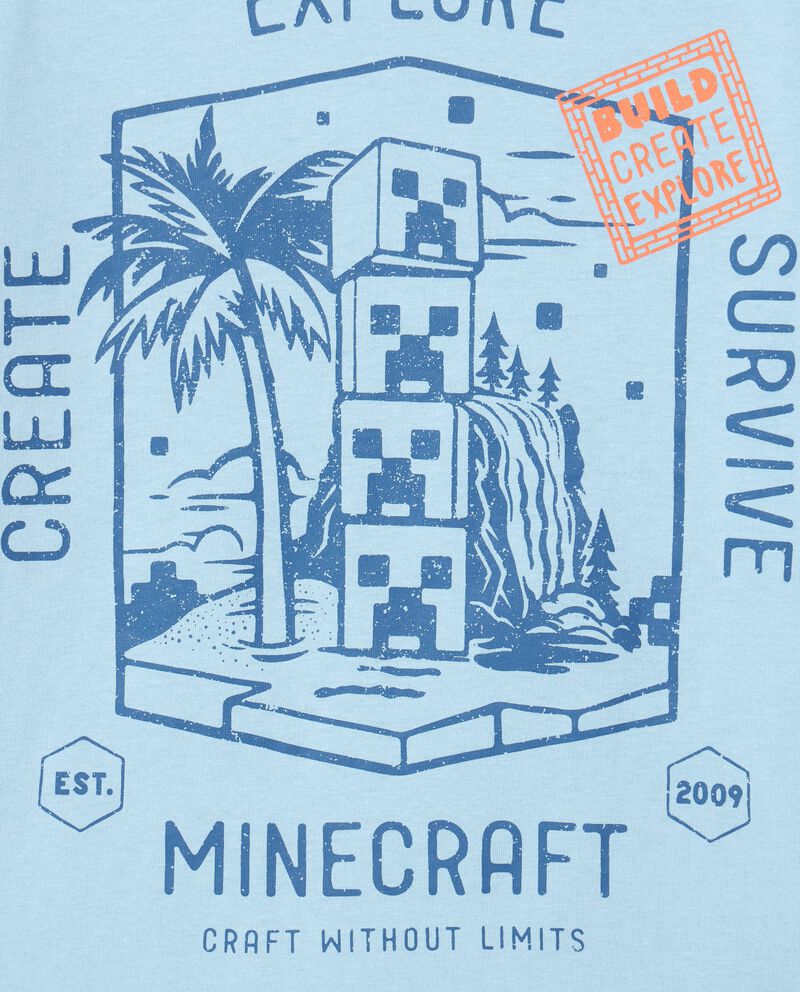 Pigiama corto in puro cotone Minecraft bambino single tile 1 