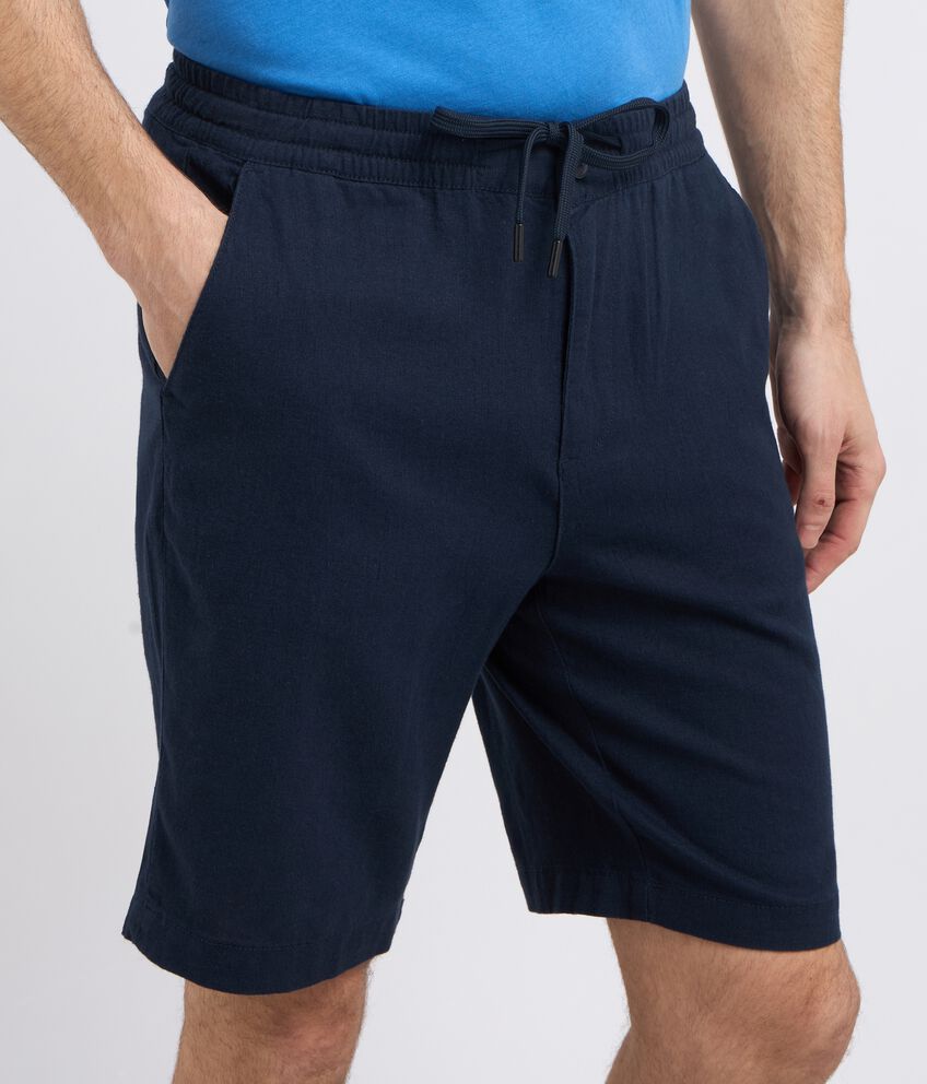 Shorts in misto lino uomo double 2 