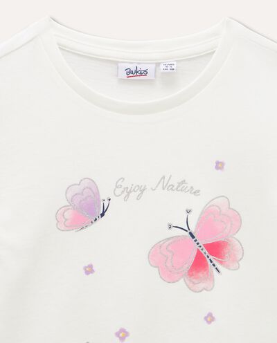 T-shirt in puro cotone con stampa bambina detail 1