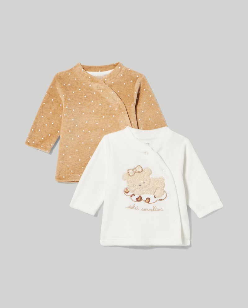 Pack 2 t-shirt i ciniglia neonatadouble bordered 0 cotone