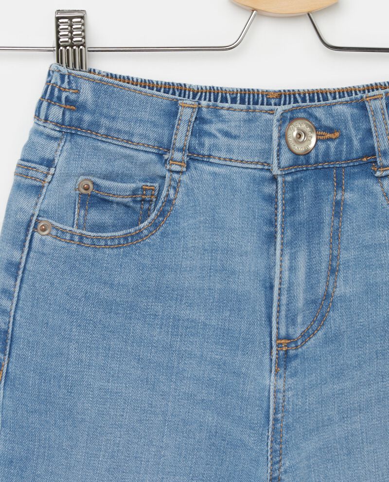 Jeans wide leg in misto cotone bambina single tile 1 cotone