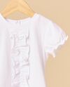 T-shirt IANA in cotone stretch con rouches neonata