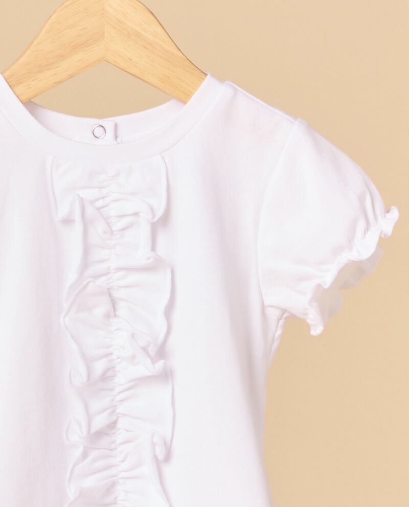 T-shirt IANA in cotone stretch con rouches neonata single tile 1 cotone