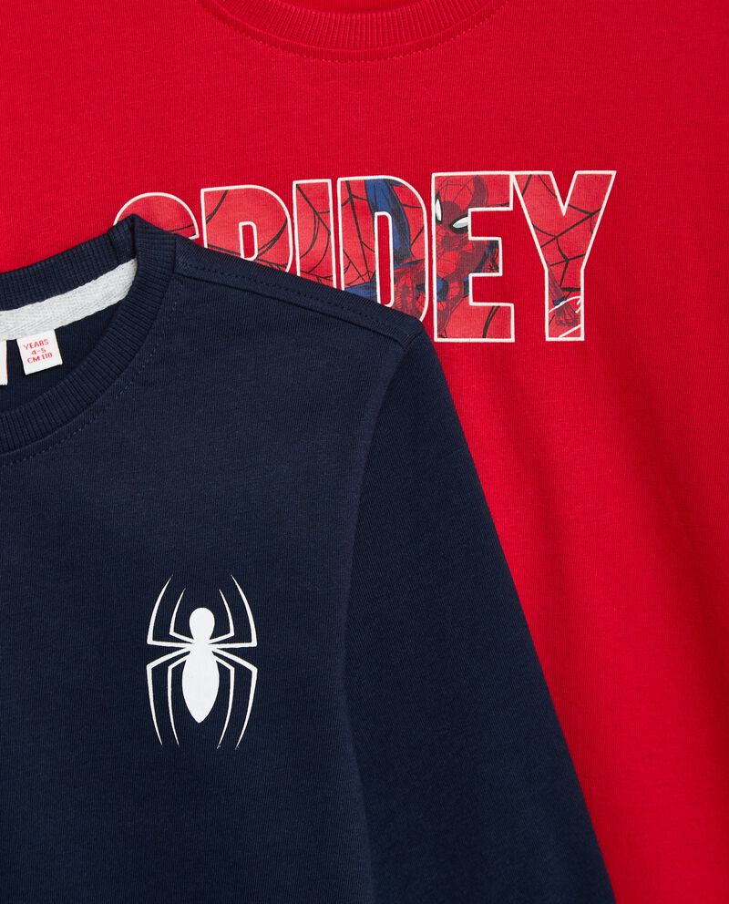 Maglietta girocollo con stampa Spider-Man in puro cotone bambino single tile 1 cotone