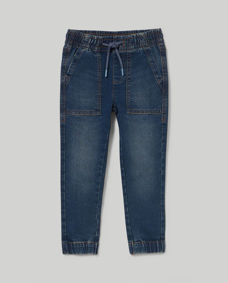 Joggers in denim stretch bambinodouble bordered 0 