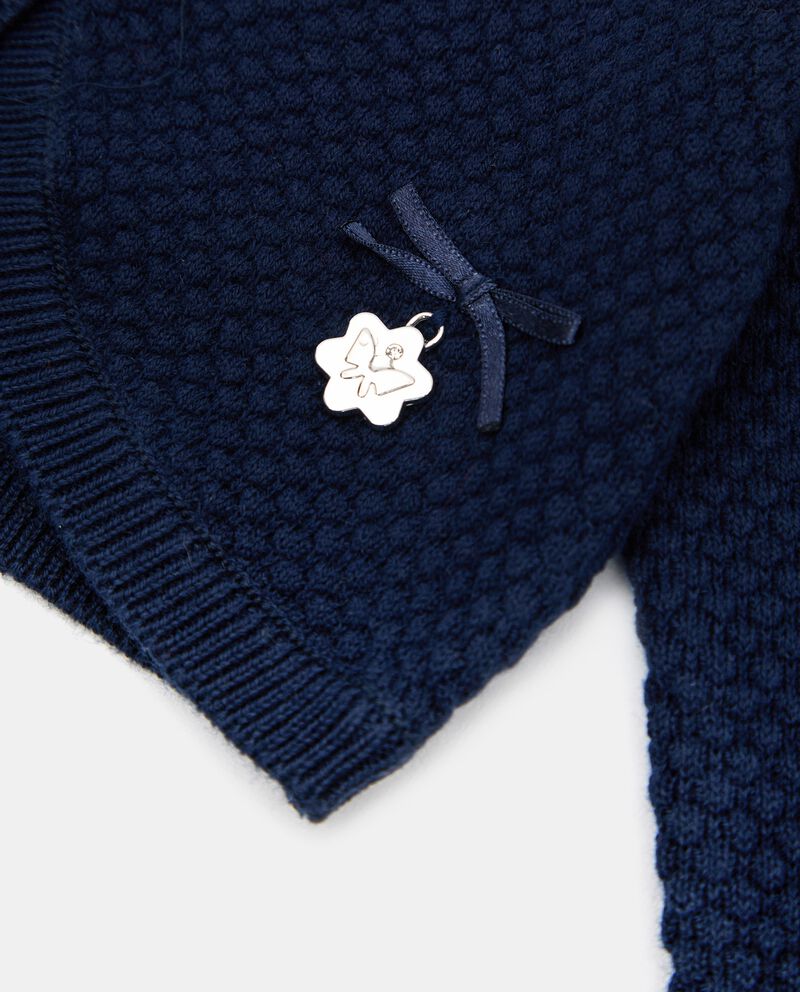 Cardigan tricot puro cotone con bottoni bambina single tile 1 
