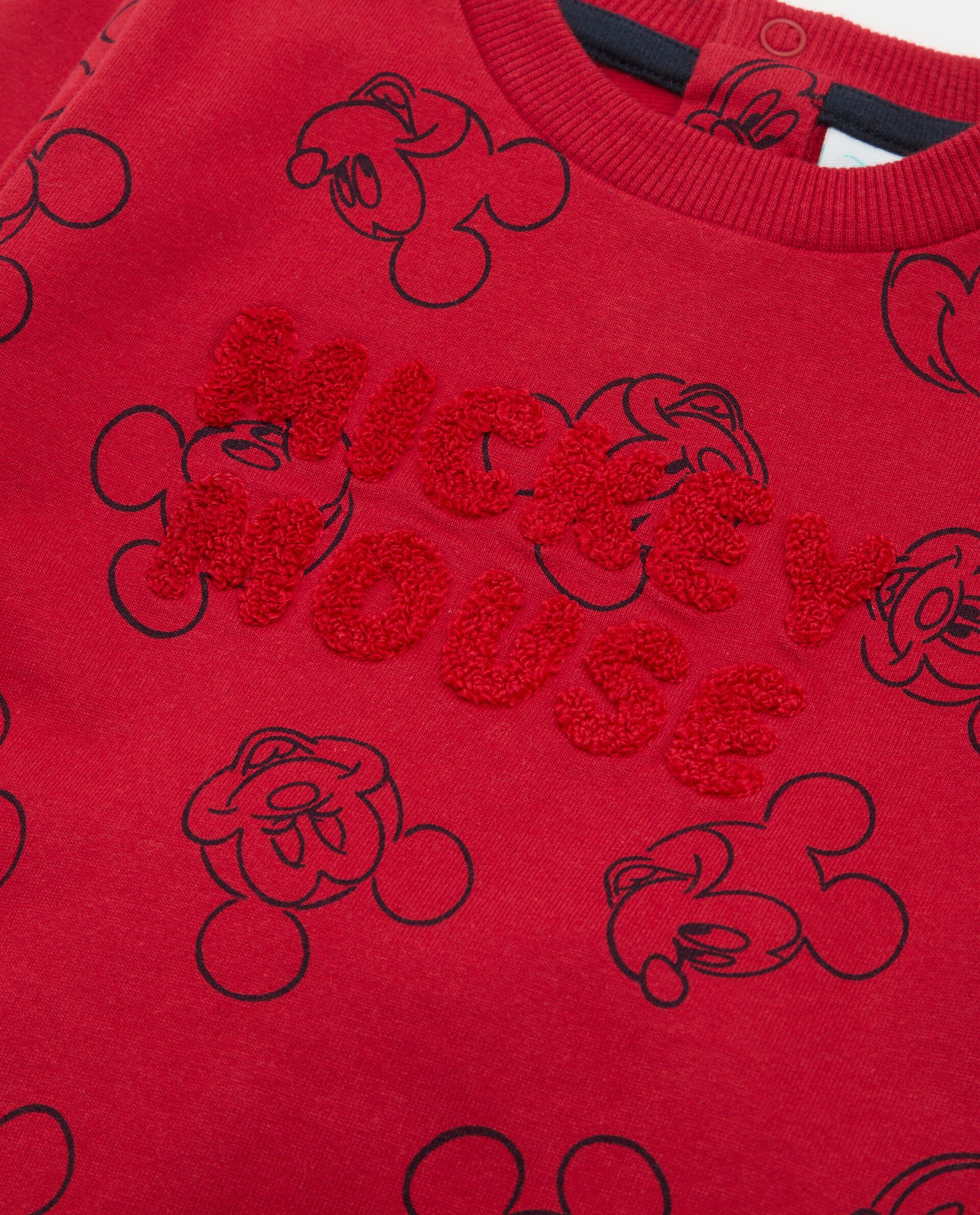 Set jogging stampa Mickey Mouse in puro cotone neonato