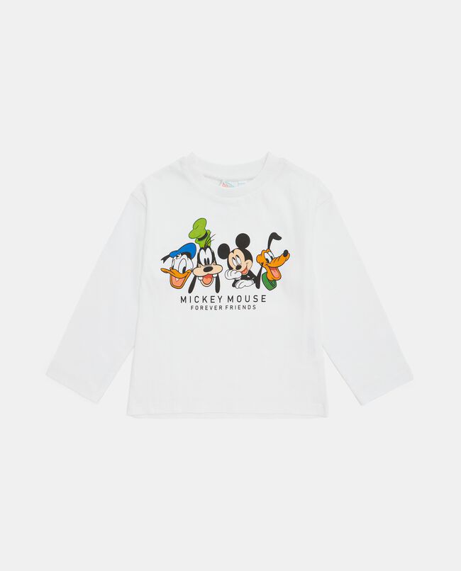 Maglietta con stampa Mickey Mouse puro cotone neonato carousel 0