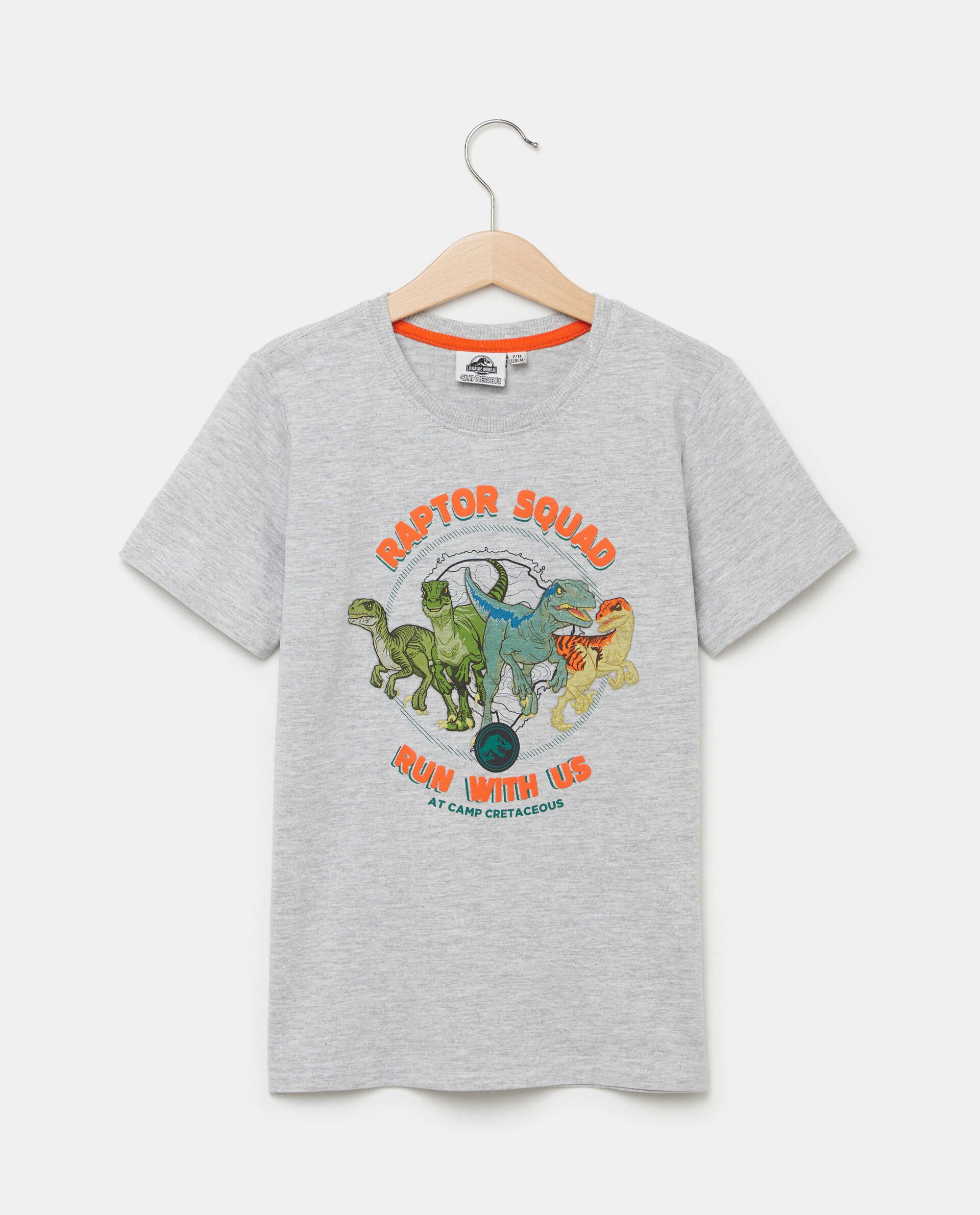 T-shirt con stampa Jurassic Park puro cotone bambino