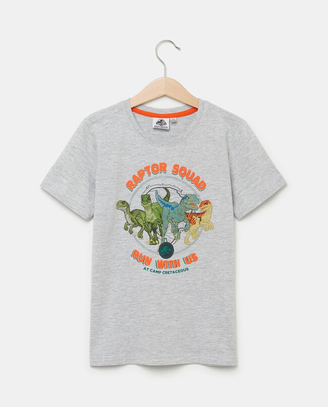 T-shirt con stampa Jurassic Park puro cotone bambino carousel 0