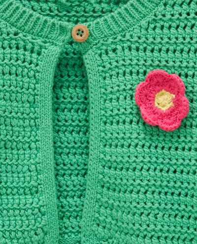 Cardigan tricot con ricami e applicazioni bambina detail 1