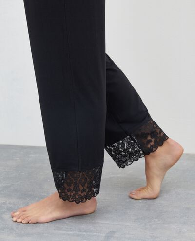 Pantaloni pigiama donna con pizzo detail 2