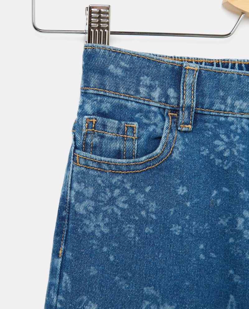 Jeans denim wide leg stampati bambina single tile 1 cotone