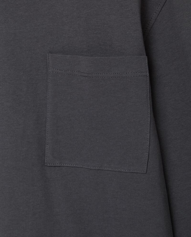 Maglietta girocollo con taschino in puro cotone ragazzo single tile 1 