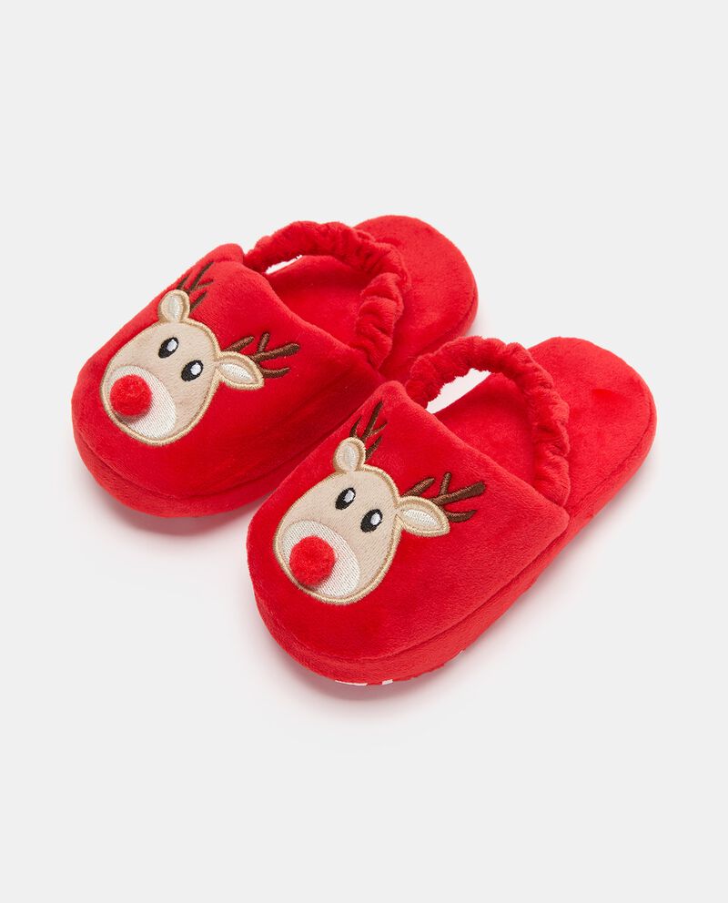 Pantofole con applicazione renna neonata cover