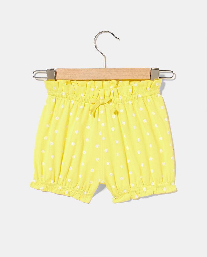 Shorts a pagliaccetto in puro cotone neonata cover