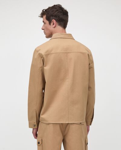 Giacca camicia con tasconi applicati in puro cotone uomo detail 1