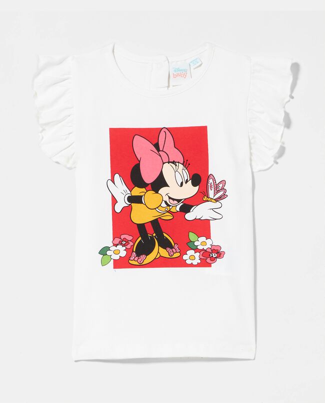 T-shirt smanicata con stampa Minnie neonata carousel 0