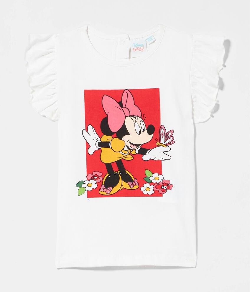 T-shirt smanicata con stampa Minnie neonata double 1 