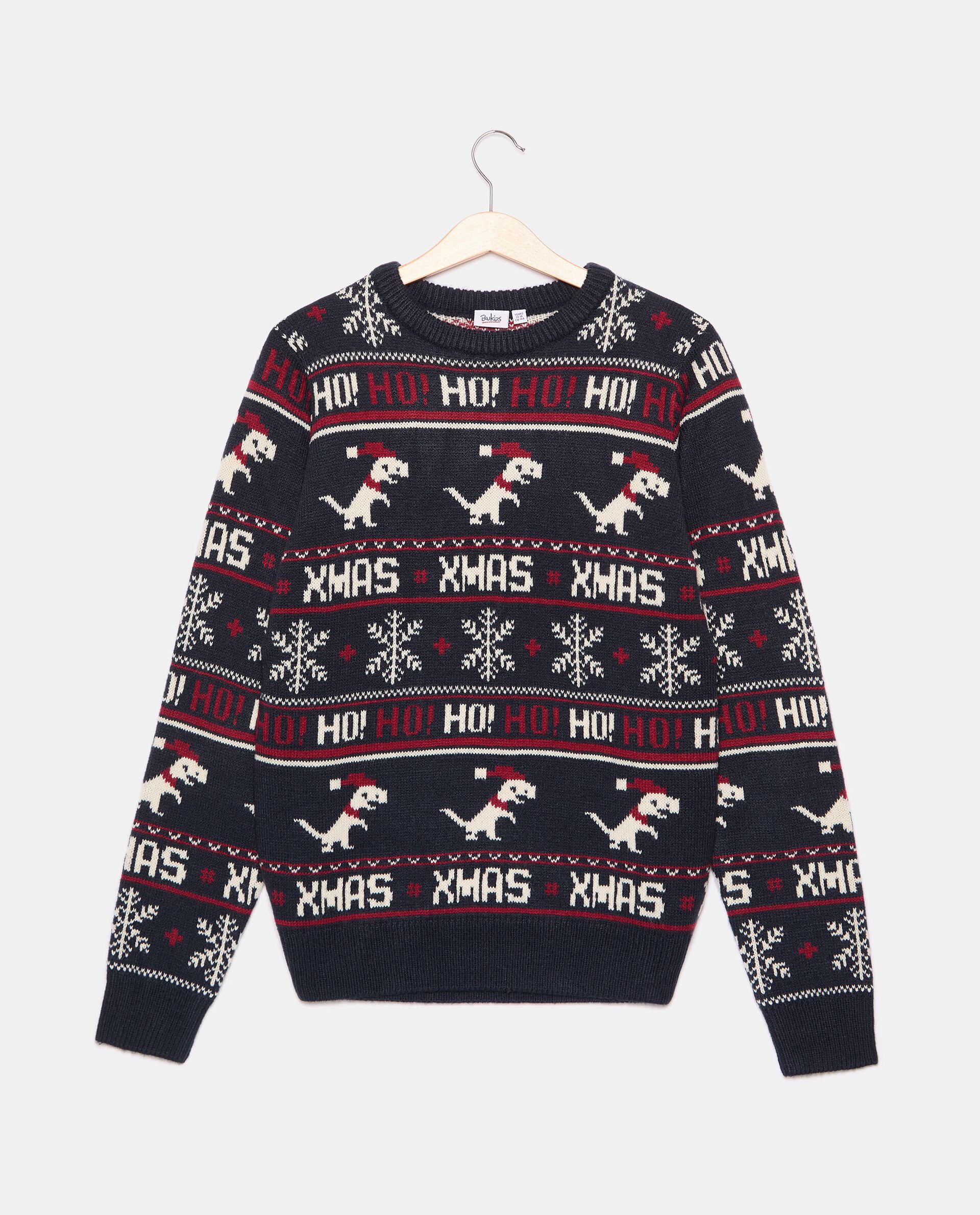 Girocollo tricot con decori natalizi ragazzo