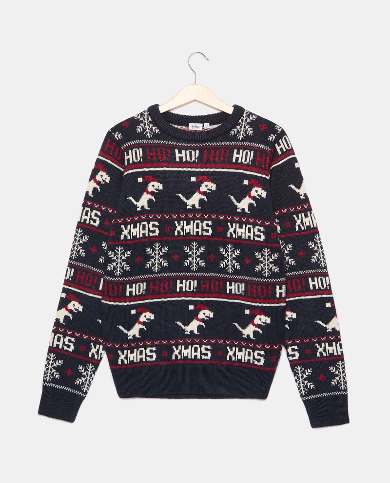 Girocollo tricot con decori natalizi ragazzo single tile 0 