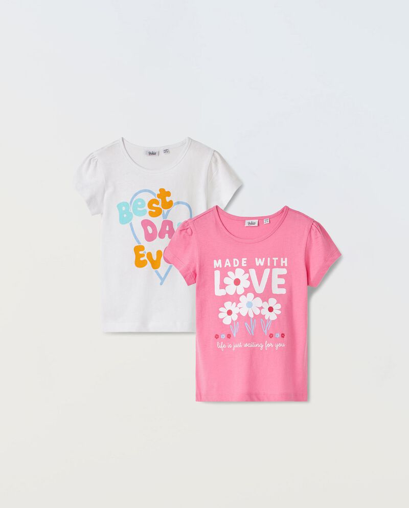 Pack 2 t-shirt in puro cotone bambina cover