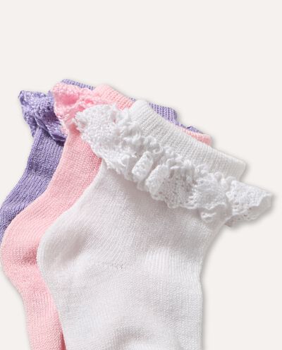 Pack 3 calze in cotone stretch con applicazione neonata detail 1