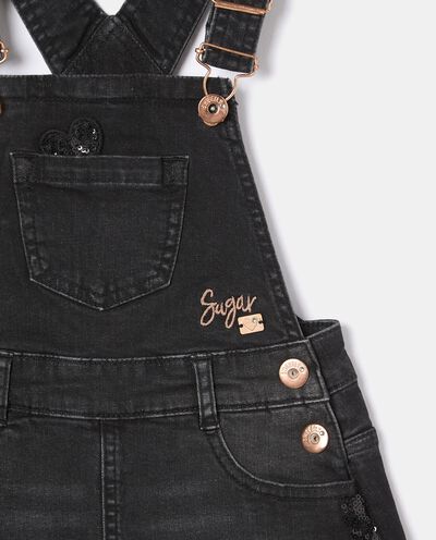 Salopette in jeans con tulle e paillettes misto cotone bambina detail 1