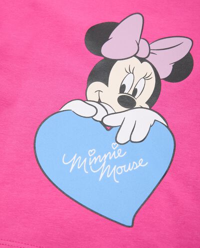 T-shirt con stampa Minnie in cotone elasticizzato neonata detail 1