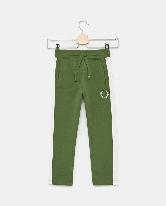 Pantalone in felpa di puro cotone con tasche bambino carousel 0