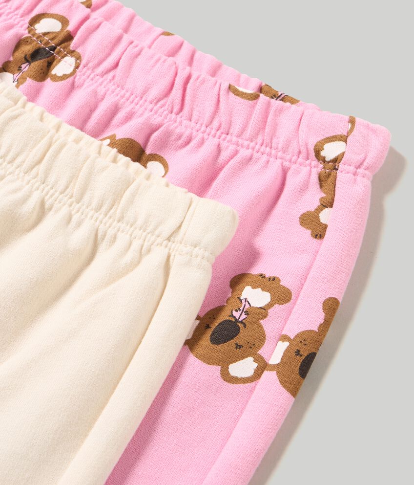 Pack 2 pantaloni in french terry neonata double 2 