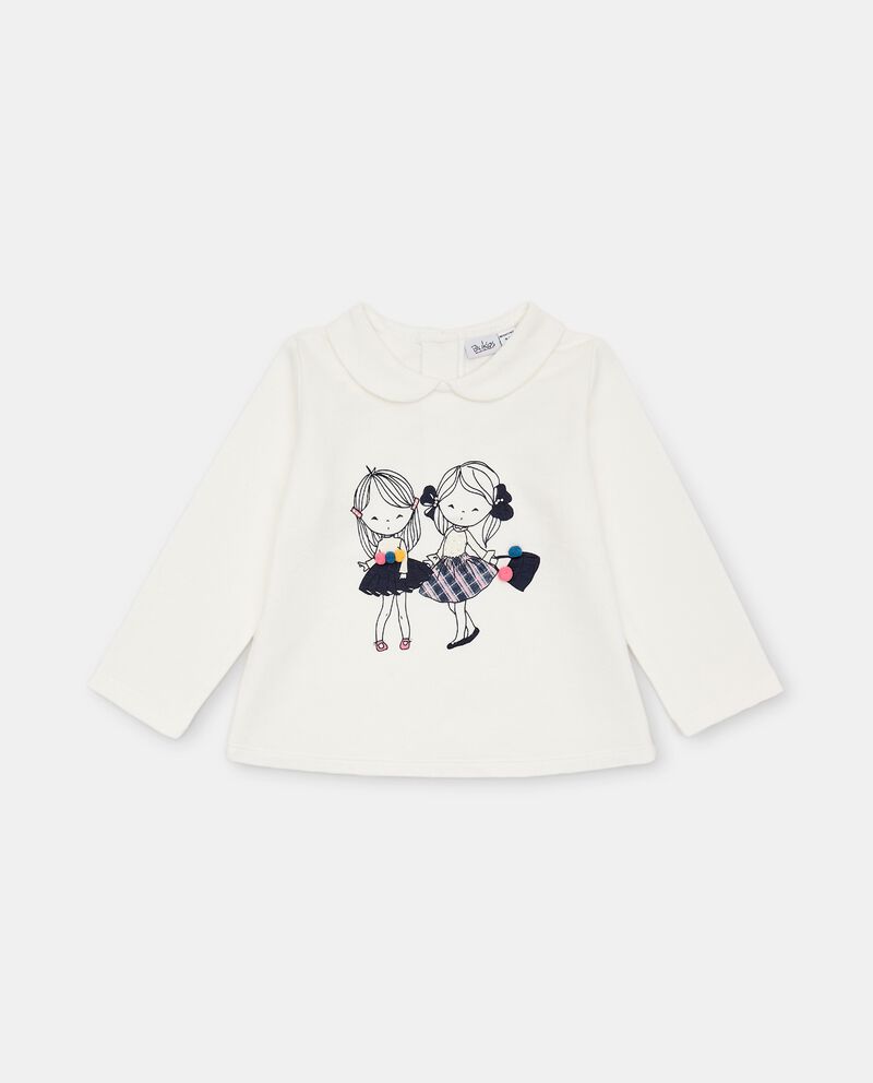T-shirt in cotone stretch con stampa neonata cover
